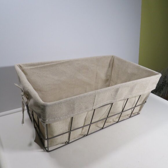 Metal Basket with Fabric Insert (Removeable, Washable) Thick metal Durable - Picture 1 of 8